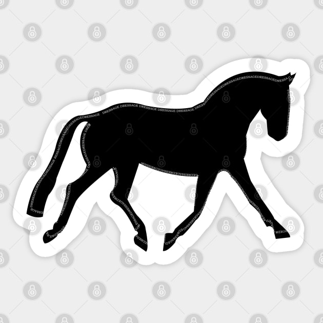 Dressage Horse Sticker by DickinsonDesign